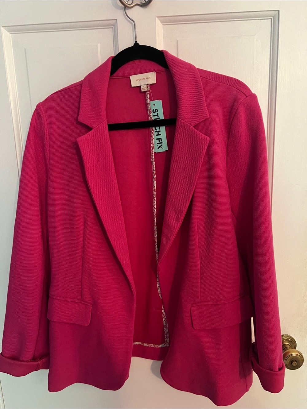 Skies Are Blue Hot Pink Open-Front Blazer - NWT